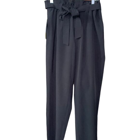 32 Degrees Black Paper Bag High Waist Trousers - Picture 2 of 7